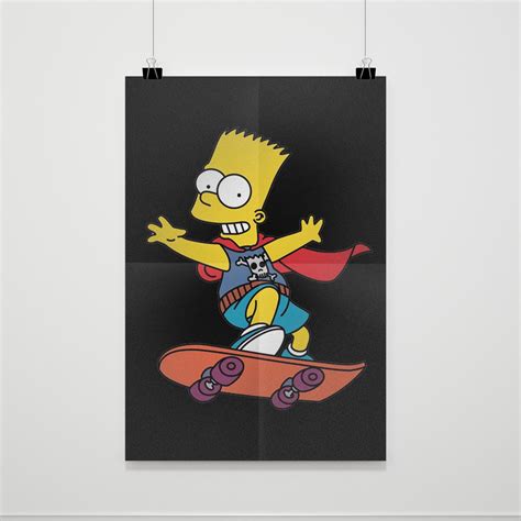 The Simpsons Bart Simpson Skateboarding Poster