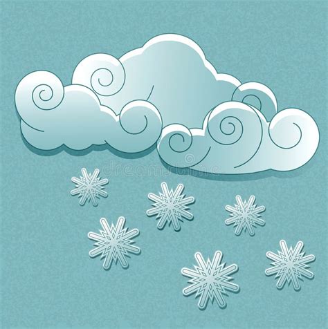Clouds With Snowflakes Stock Vector Illustration Of Environmental