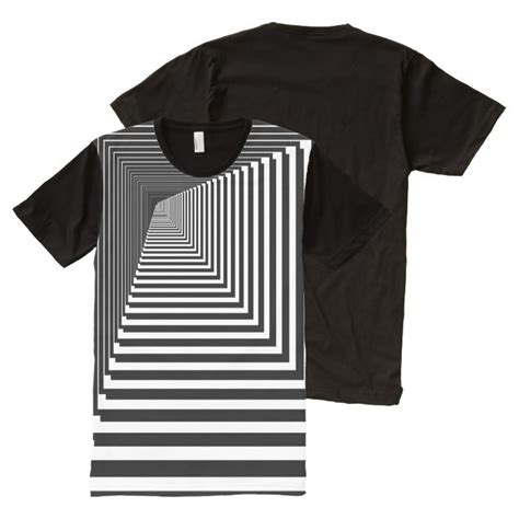 Down The Line Optical Illusion T Shirt Zazzle Optical Illusions Trippy Clothes Illusions