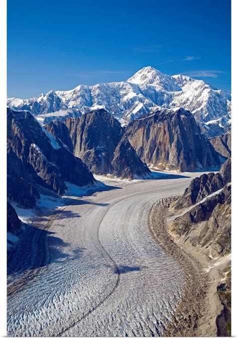 Great Big Canvas Aerial View Of Great Gorge And Ruth Glacier Below