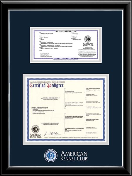 American Kennel Club Pedigree And Akc Registration Frames Canine Partner