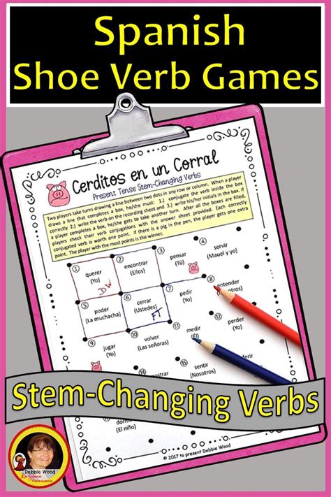 Stem Changing Verbs In Spanish Bundle Interactive Lessons Vocabulary