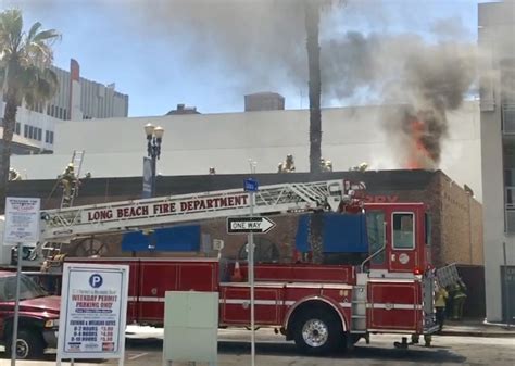 Video Long Beach Fire Department Battle Structure Fire In Downtown