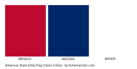 Arkansas State Usa Flag Colors Color Scheme Blue