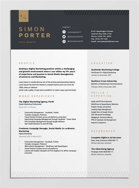 In such an increasingly competitive job market, i know it's a little difficult to make your resume stand out. 12 Best Free Resume Templates + Tips on how to stand out - Easil | Best free resume templates ...