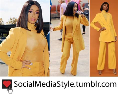 Social Media Style — Cardi Bs Yellow Suit From Carpool Karaoke