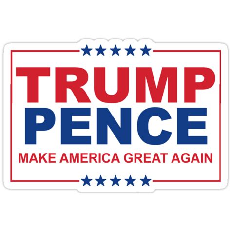 Trump Pence Make America Great Again Stickers By Popdesigner