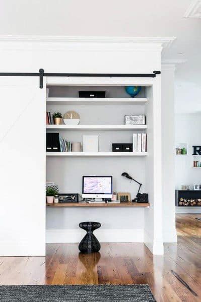 Top 40 Best Closet Office Ideas Small Work Space Designs