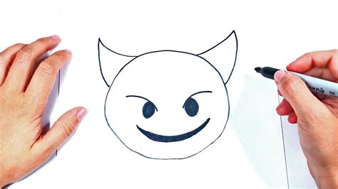 Como Dibujar Y Colorear Un Emoji Diablo How To Draw A Emoji Paso A