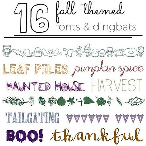 16 Fall Themed Fonts And Dingbats Inside The Fox Den