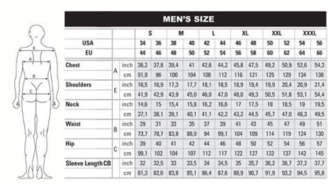 Man's Size Charts - American Checkout | Mens tshirts, T shirt, Casual t ...