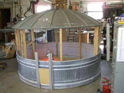 Chicken feeder decor chicken feeders chicken coops chicken tractors chicken houses do it yourself furniture diy furniture refurbishing furniture shop for galvanized decor here. Great chicken coop made from large galvanized water trough ...