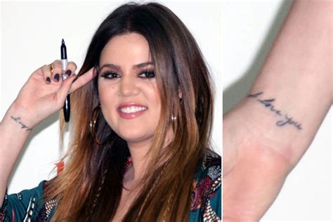 Vanderlinden has inked i love you in the handwriting of khloe's late father, robert kardashian, on her wrist. Keeping Up With Khloe Kardashians Tattoos