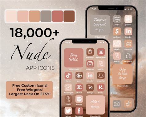 Iphone Ios Nude App Icons Pack Soft Nudes Icons Etsy My Xxx Hot Girl