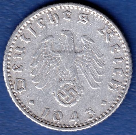 Check spelling or type a new query. Coin of 50 Reichspfennig 1943 A from Germany - ID 11306