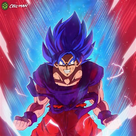 Goku Super Saiyajin Blue Kaioken By Cell Man On Deviantart Dragon Ball