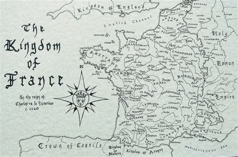 Kingdom Of France Map 15th Century Etsy
