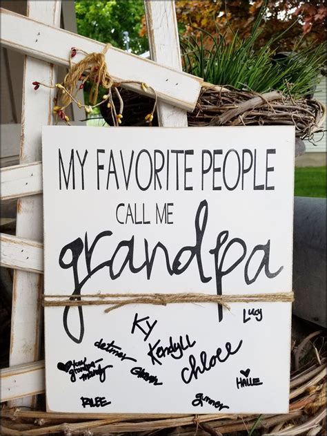 My Favorite People Call Me Grandpa Customizable Sign My Favorite