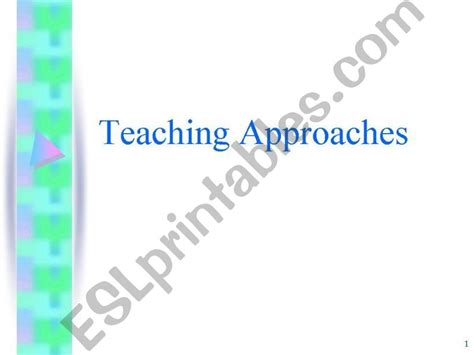 Esl English Powerpoints Teaching Approaches