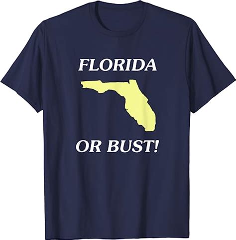 Florida Or Bust Funny Florida T Shirt Clothing Shoes