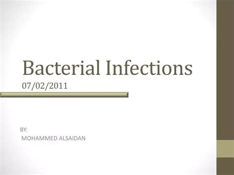 Ppt Bacterial Infections 07 02 2011 Powerpoint Presentation Free Download Id 2316387