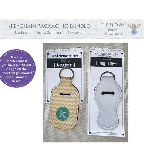 KEYCHAIN PACKAGING BUNDLE Template Ready for You to | Etsy