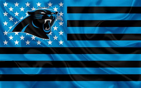 Carolina Panthers American Football Team Creative American Flag Blue