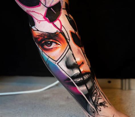 Girl Face Tattoo By Rich Harris Photo 30060