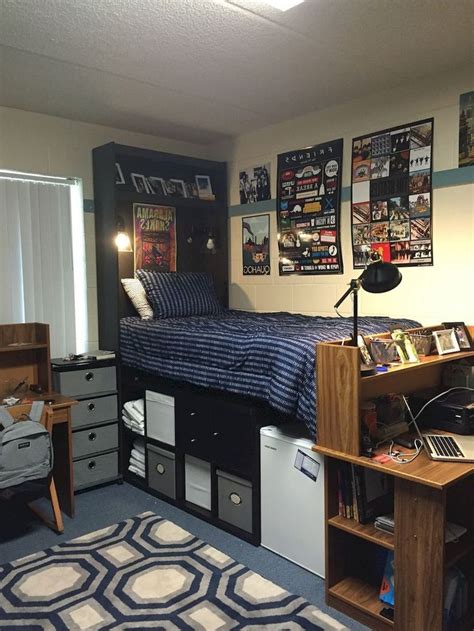 Dorm Room Decorating Ideas For Guys ~ 45 Admirable Dorm Room Space Saving Storage Ideas