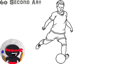 How To Draw Cartoon Soccer Player Youtube