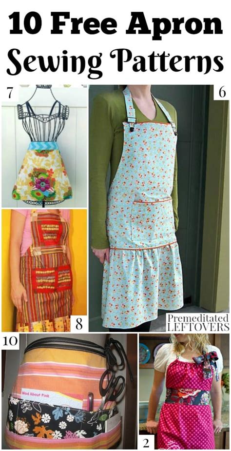 If so, this is the perfect printable packet. 10 Free Apron Patterns - Premeditated Leftovers