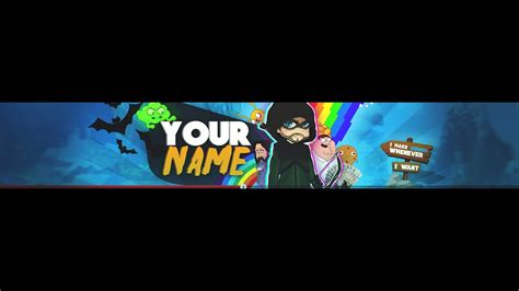 Epic Cartoon Banner Template Psd Free Download Youtube