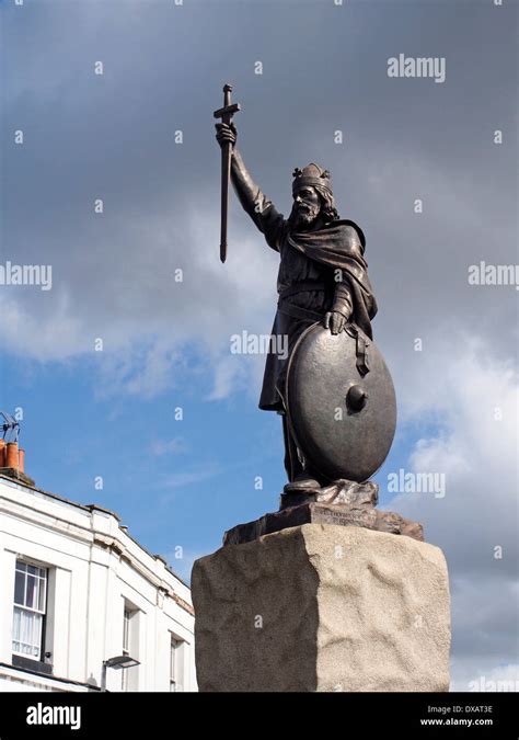 The Bronze Statue Of King Alfred The Great By Hamo Thornycroft In The