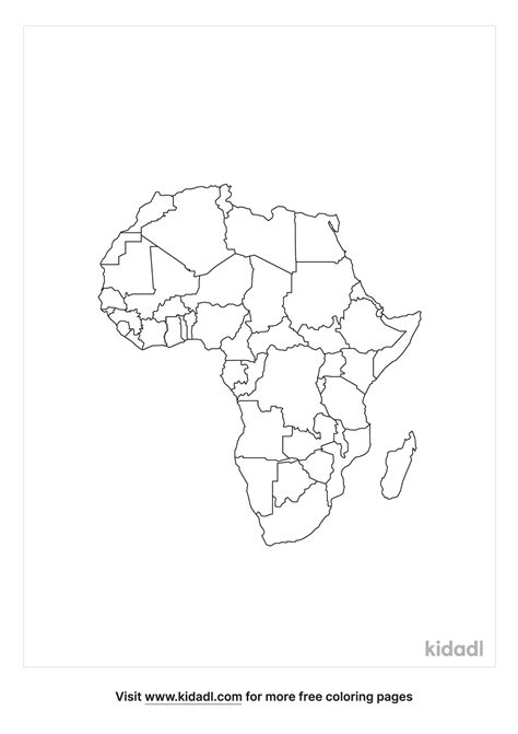 Africa Map Coloring Pages Free Africa Coloring Map Download Free