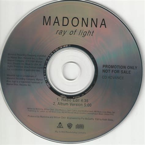 Madonna Ray Of Light 1998 Cdr Discogs