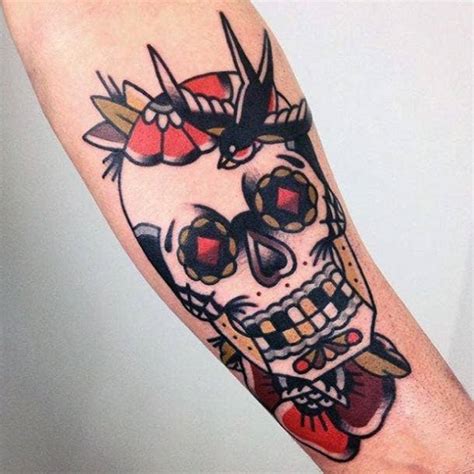 50 Best Sugar Skull Tattoo Designs And What The Tattoos Mean Yourtango