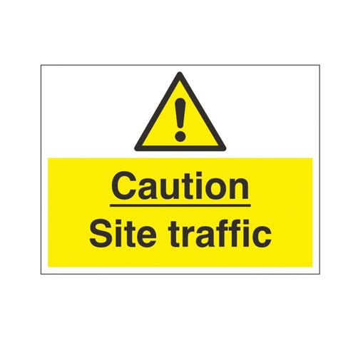 Caution Site Traffic Safety Sign Hazard Warning Signs From Bigdug Uk