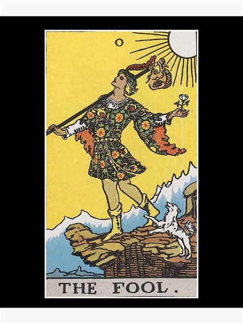 Vintage Tarot Card 0 The Fool Art Print By Jacknightw Redbubble