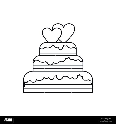 Wedding Cake Icon Outline Style Stock Vector Image And Art Alamy