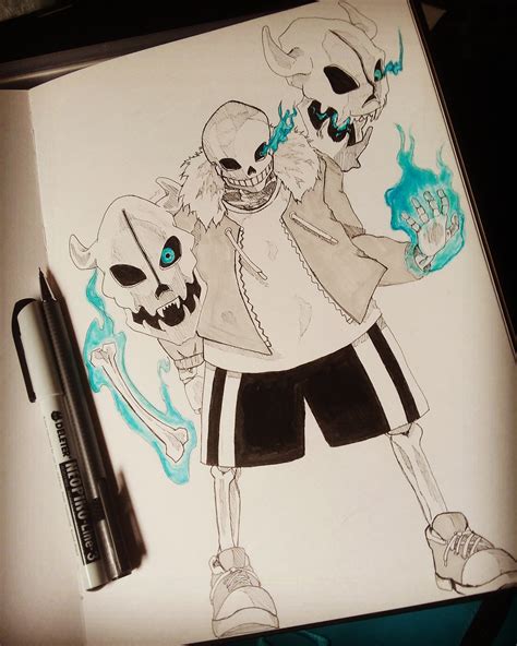 A Drawing Of Sans That I Did On My Sketchbook A While Ago I Posted