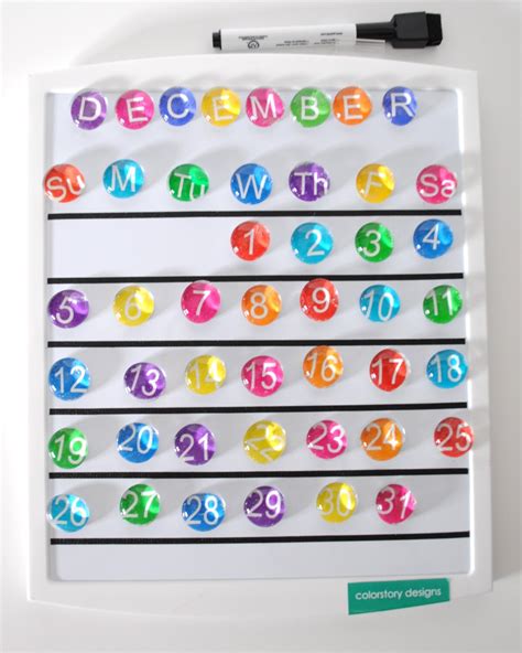 Small Magnetic And Dry Erase Calendar Board Set Made From