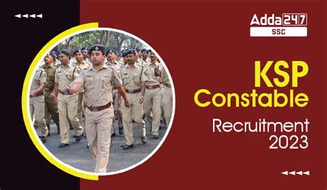 Ksp Constable Recruitment Notification District Wise Police