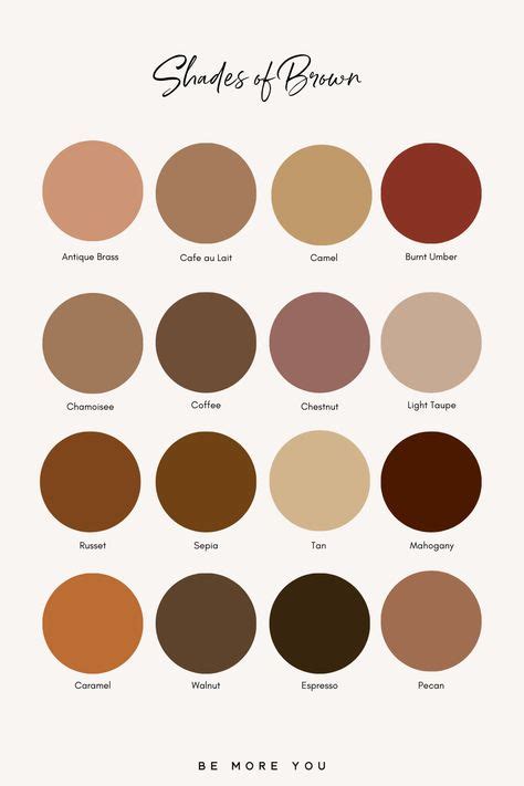 9 Brown Color Names Ideas Brown Color Names Paint Colors For Home