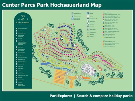 Village Map Of Center Parcs Park Hochsauerland Parkexplorer
