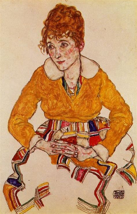 Portrait Of The Artists Wife 1917 Egon Schiele