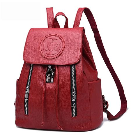 2017 new design women backpack schoolbag luxury brand fashion backpacks for women girls pu