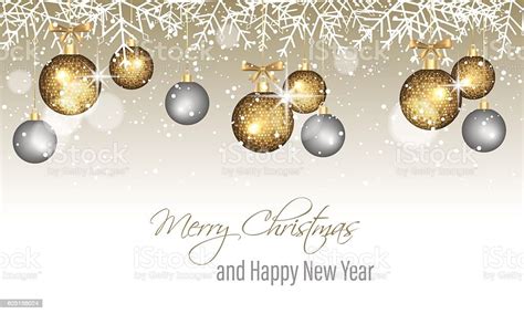 Merry Christmas And Happy New Year Banner Stock Illustration Download