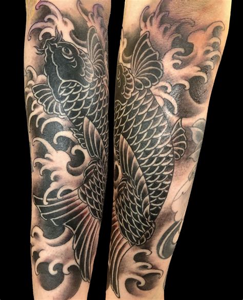 Black Grey Japanese Koi Tattoo Slave To The Needle