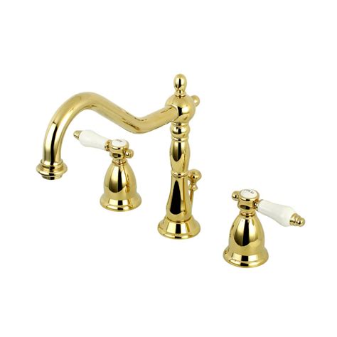 Faucets kingston brass has a large selection of faucets in a variety of styles and finishes. Kingston Brass Victorian Porcelain 8 in. Widespread 2 ...