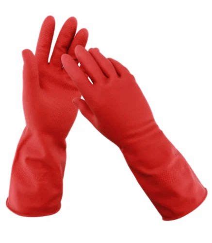 Unisex Free Size Industrial Rubber Gloves Government Household